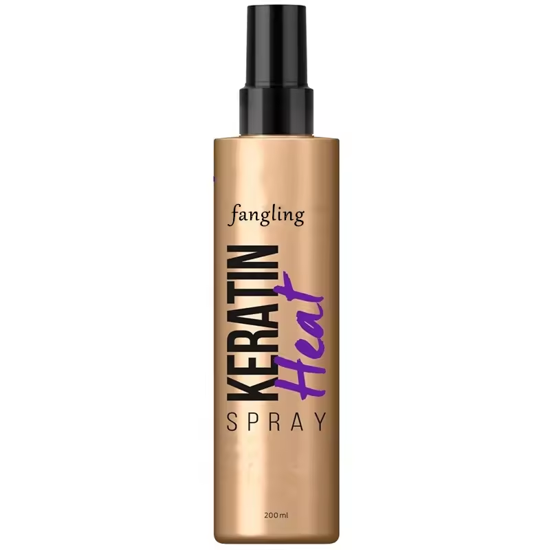 Iron straight heat protect keratin grey hair spray