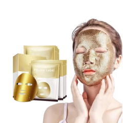 24K Gold Foil Caviar Facial Sheet Mask for Moisturizing skin