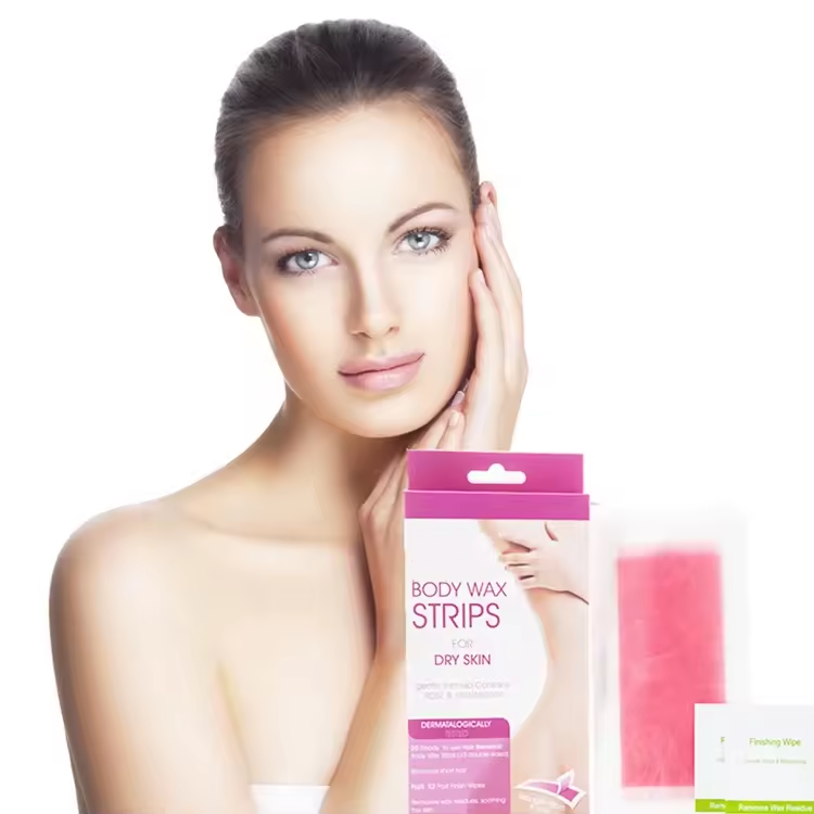 Effective skin beauty care leg hair removal wax strips
