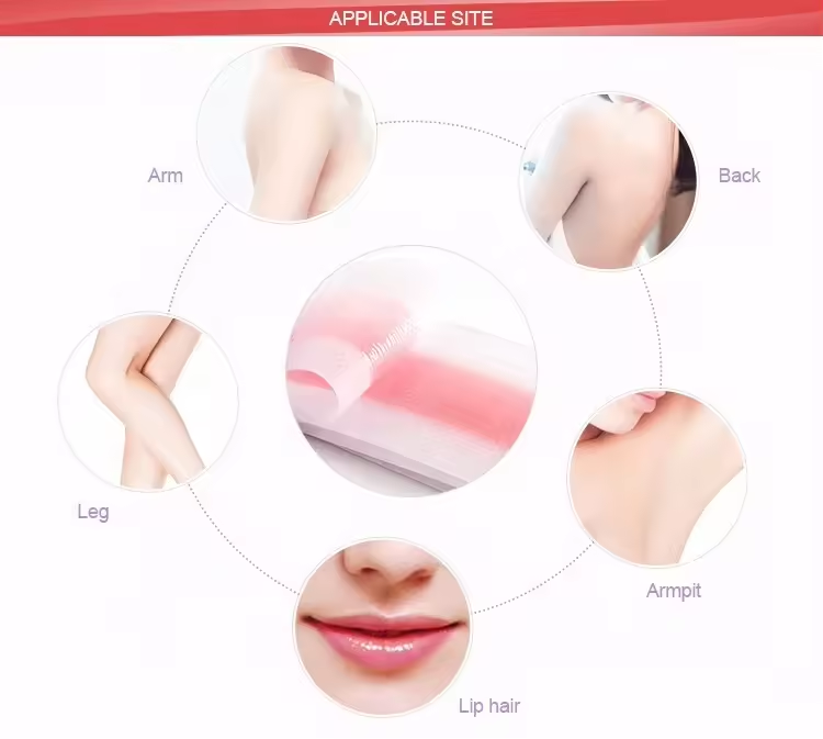 Hair Removal Wax Strips for Body Arms Legs Chest Back