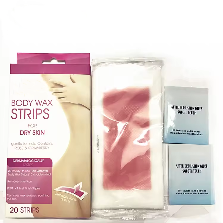 Gentle and non-irritating wax strips for hair removal