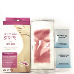 Gentle and non-irritating wax strips for hair removal