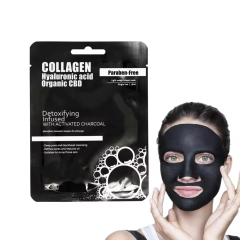 deep cleansing Detox Collagen black charcoal facial sheet mask
