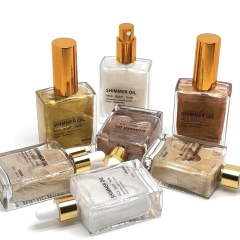 BODY SHIMMER OIL-Waterproof Long Lasting Moisturizing Bronze Body Luminizer Glow For Face & Body, Liquid Illuminator Body Highlighter