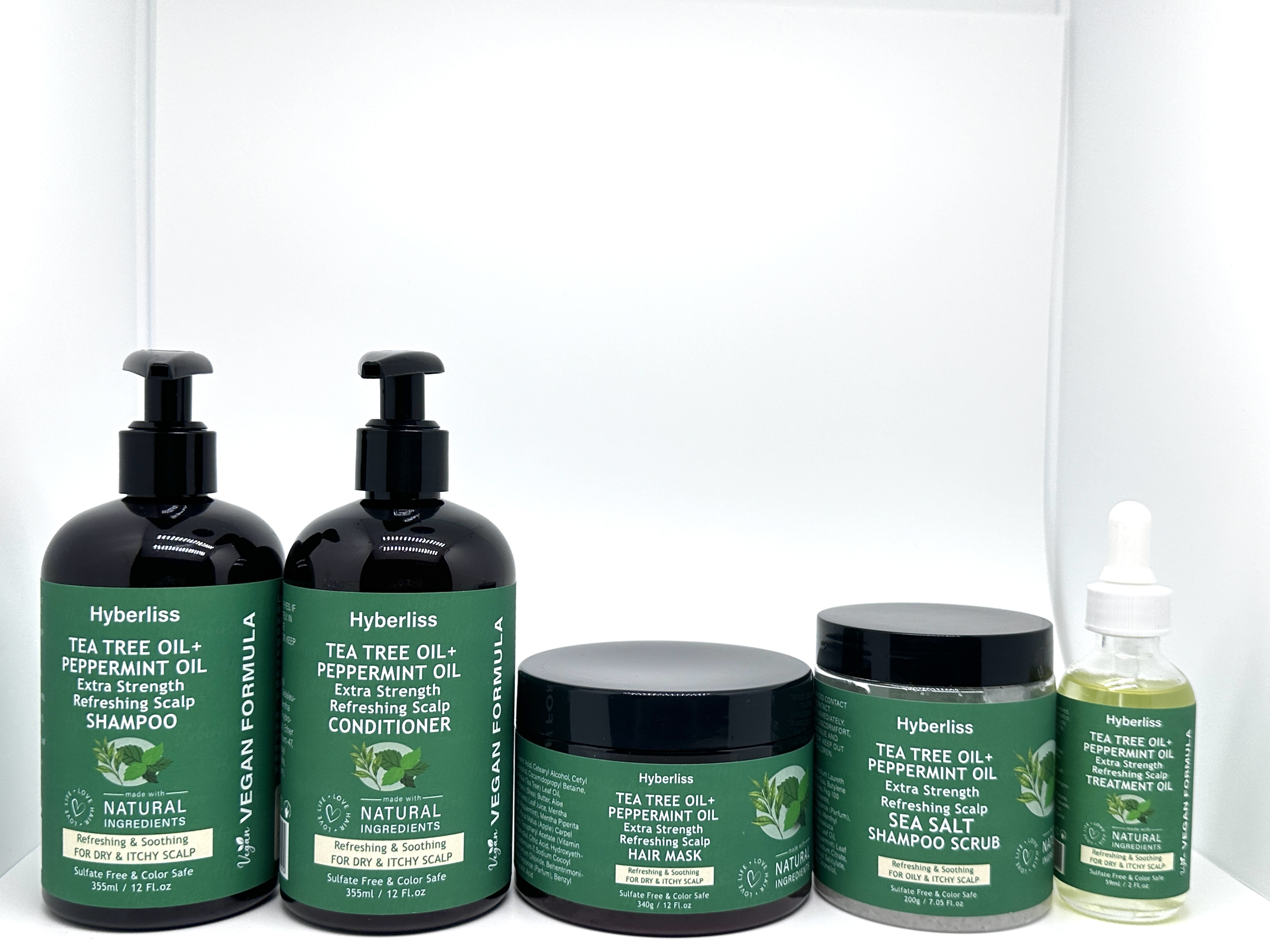 TEA TREE OIL+ PEPPERMINT OIL  Extra Strength  Refreshing Scalp Treatment OIL | With Argan, Jojoba & Grapeseed Oils | Soothes Itchy Scalp & Fights Dandruff | Non GMO Verified