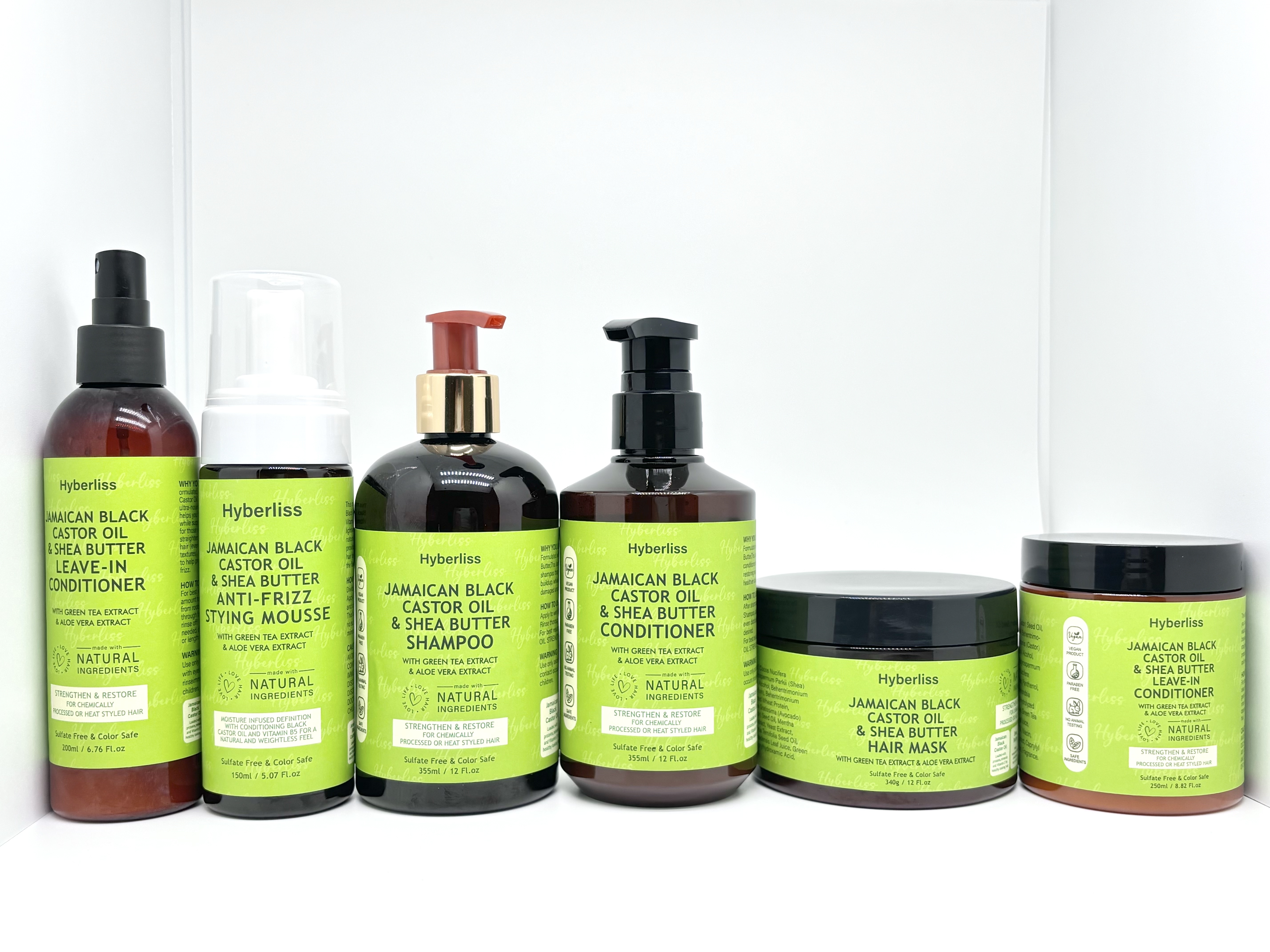 Jamaican Black  Castor Oil  & Shea Butter LEAVE-IN CONDITIONER-100% Pure Jamaican Black Castor Oil To Soften And Detangle Hair