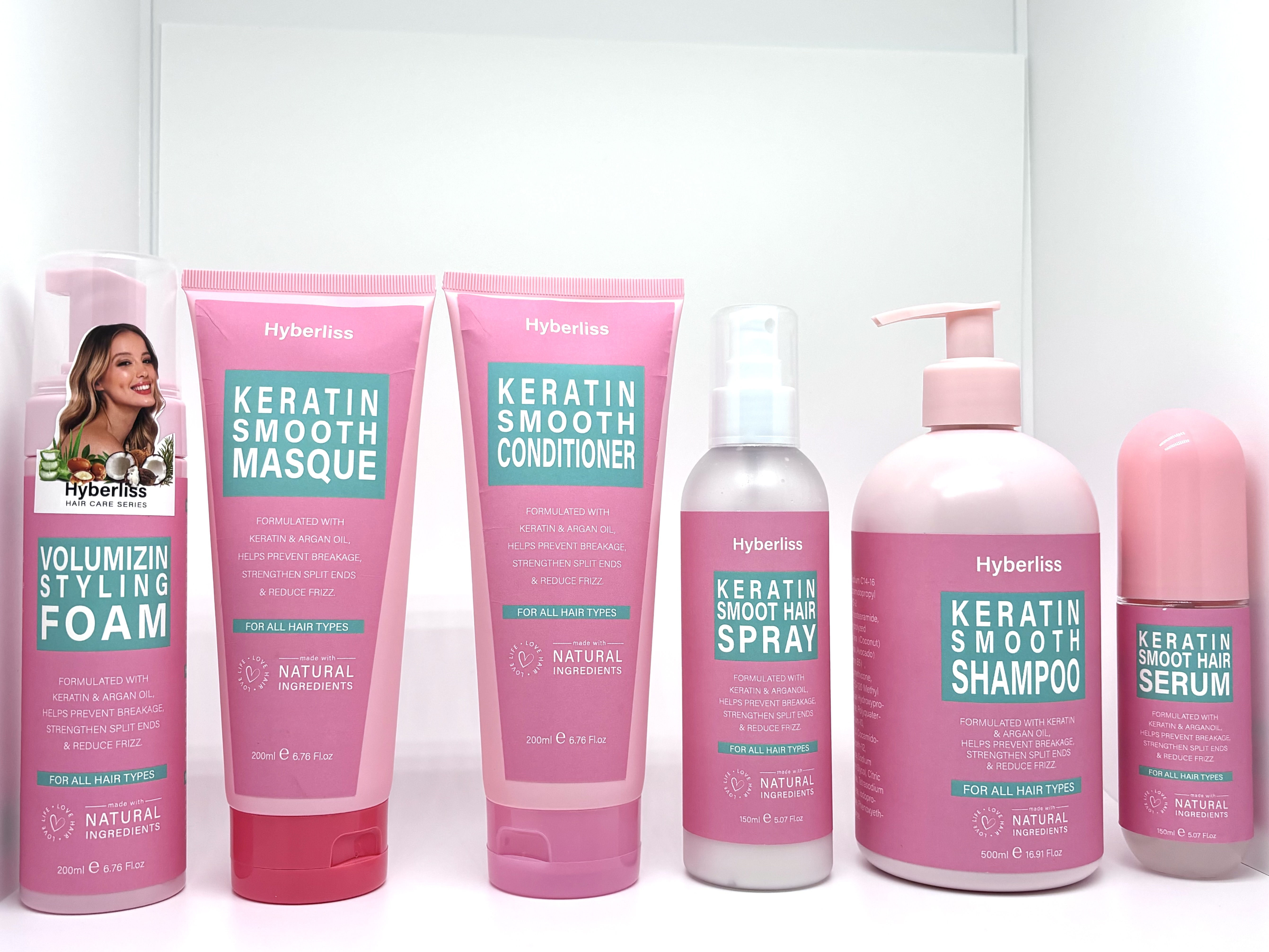 KERATIN SMOOTH HAIR SERUM-- Anti Frizz Control Hair Oil Repair Treatment - Hair Gloss Shine & Heat Protectant for Frizzy Dry Damaged Hair