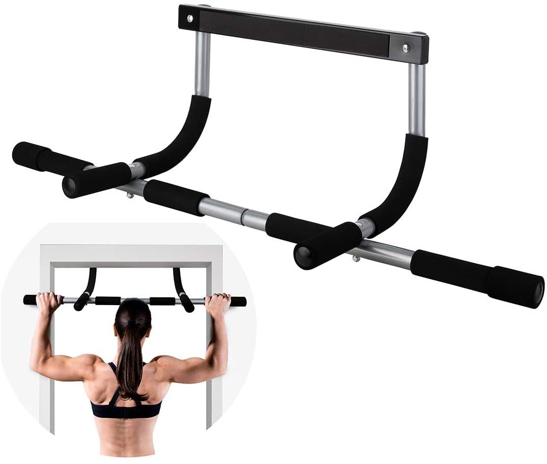Door Pull Up Bar Classical model with black foam and grey steel tubes