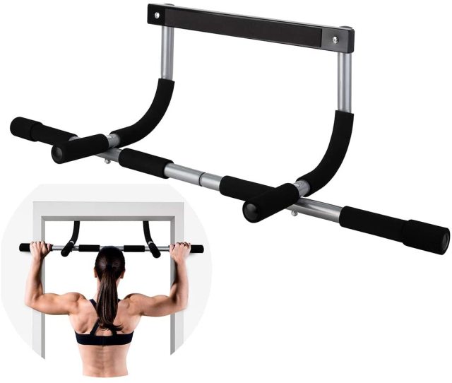 Door Pull Up Bar Classical model with black foam and grey steel tubes