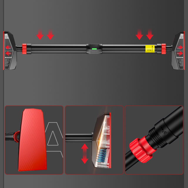 9th Generation pull up bar horizontal bar black and red