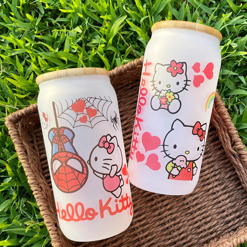 16oz blank sublimation glass cans clear and frosted