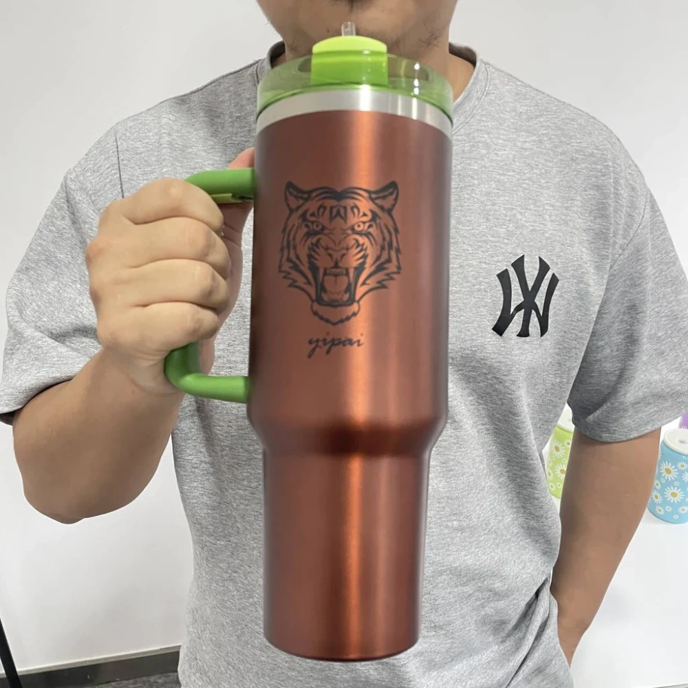 40oz Watermelon Moonshine Cup H2.0 Matte Sublimation Stanley-style Lainey Wilson Qunecher tumblers