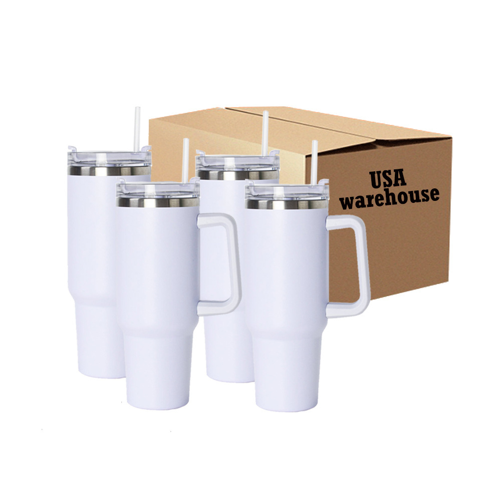1.0 40oz Sublimation Tumbler with Handle - USA Warehouse
