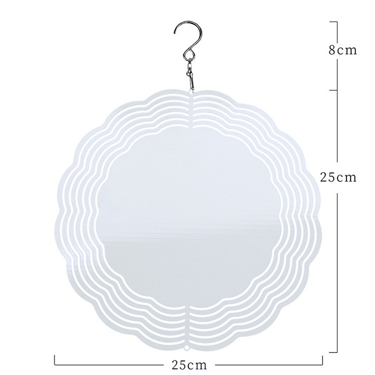 10inch Sublimation Aluminum Double-Side Wind Spinner -USA Warehouse