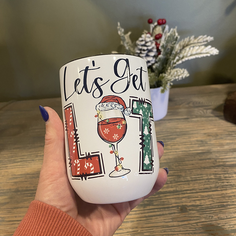 12oz Sublimation Straight Wine Tumbler - USA Warehouse