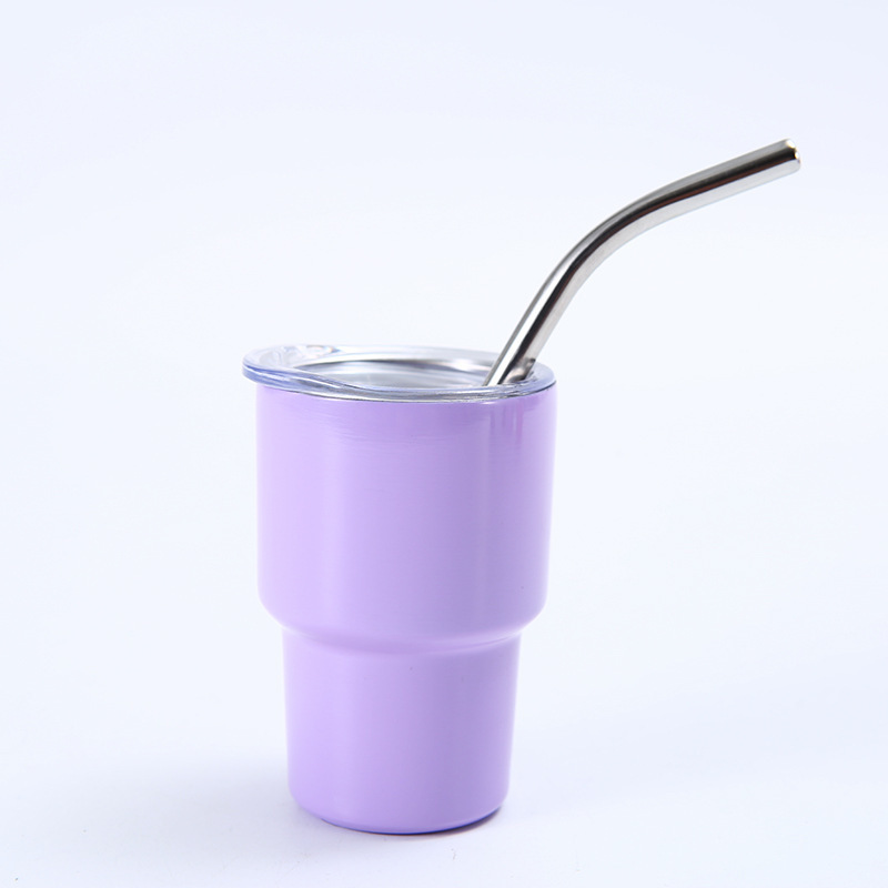 2oz mini sublimation shot glass blank tumblers with lids and straw