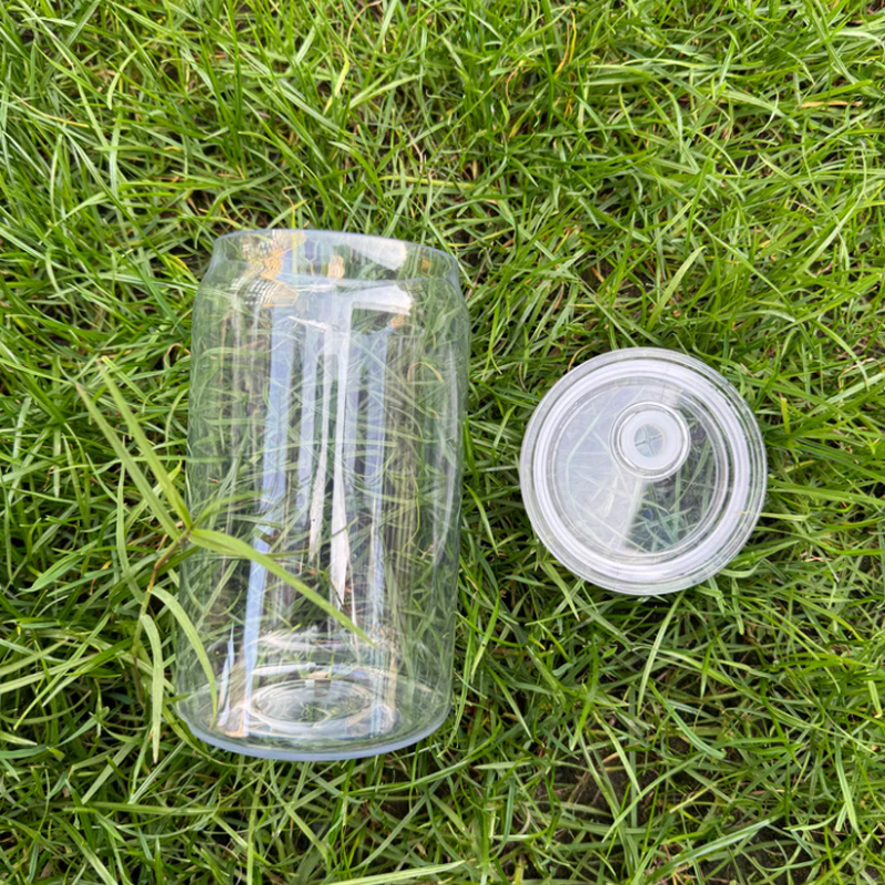 60pack 16oz Acrylic Can With Plastic Straw and Lids