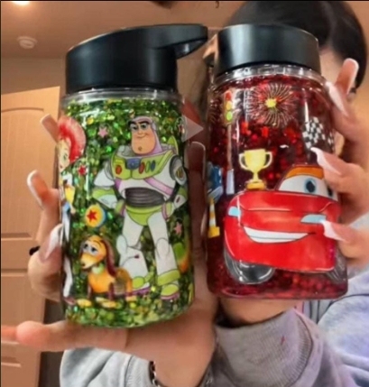 Pre-Sale  10oz clear double walled plasticwater  snow globes bottles with pre drilledhole and plug