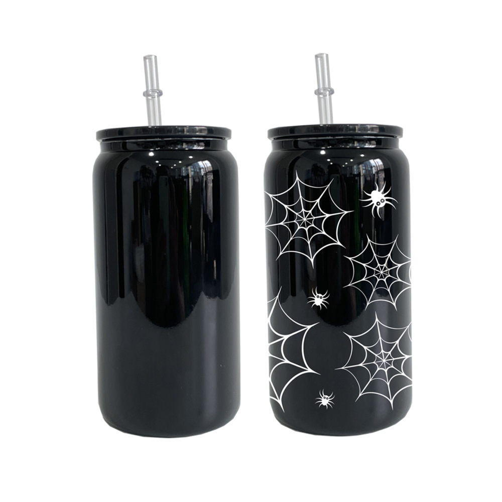 16oz Sublimation Black Glass Can - USA Warehouse
