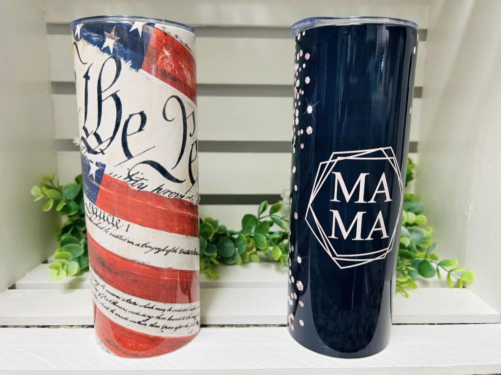 20oz Flat Edge Straight Sublimation Blanks Tumbler with All Attactments