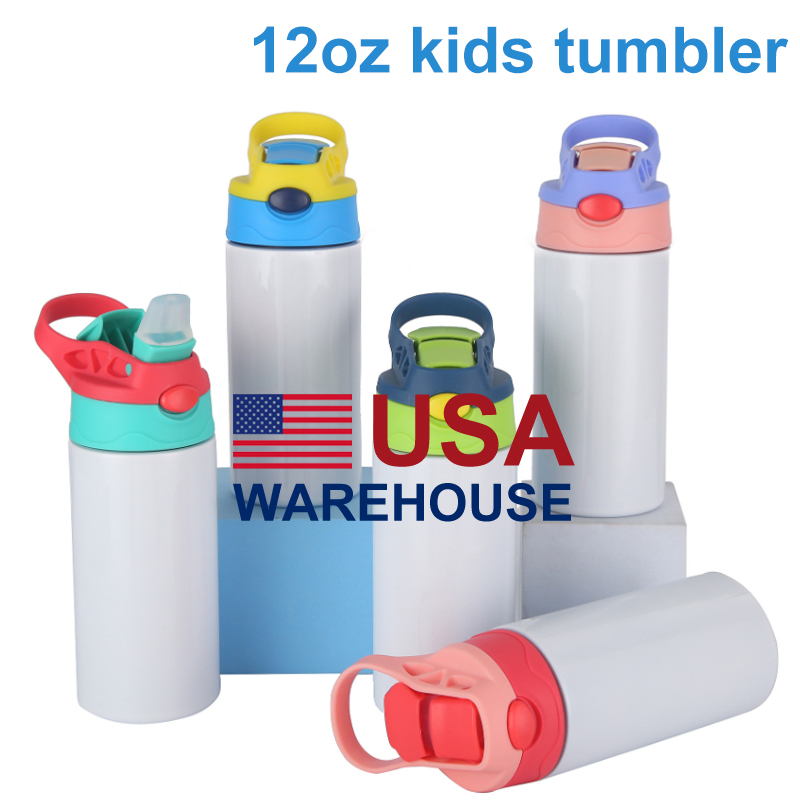 12oz Sublimation Kids Water Bottle  Mixed Colors