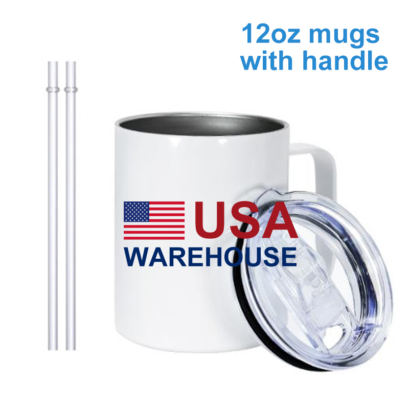 12oz Sublimation  Coffee Mug  with Handle - USA Warehouse