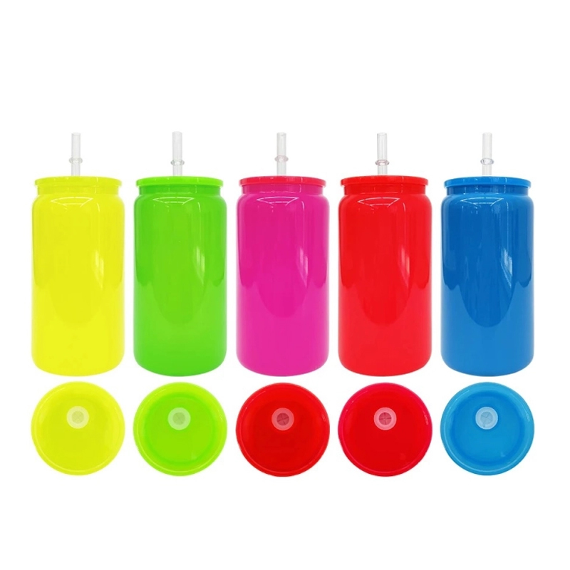 16oz Sublimation NEON Glass Libby Can - Mixed 5 Colors