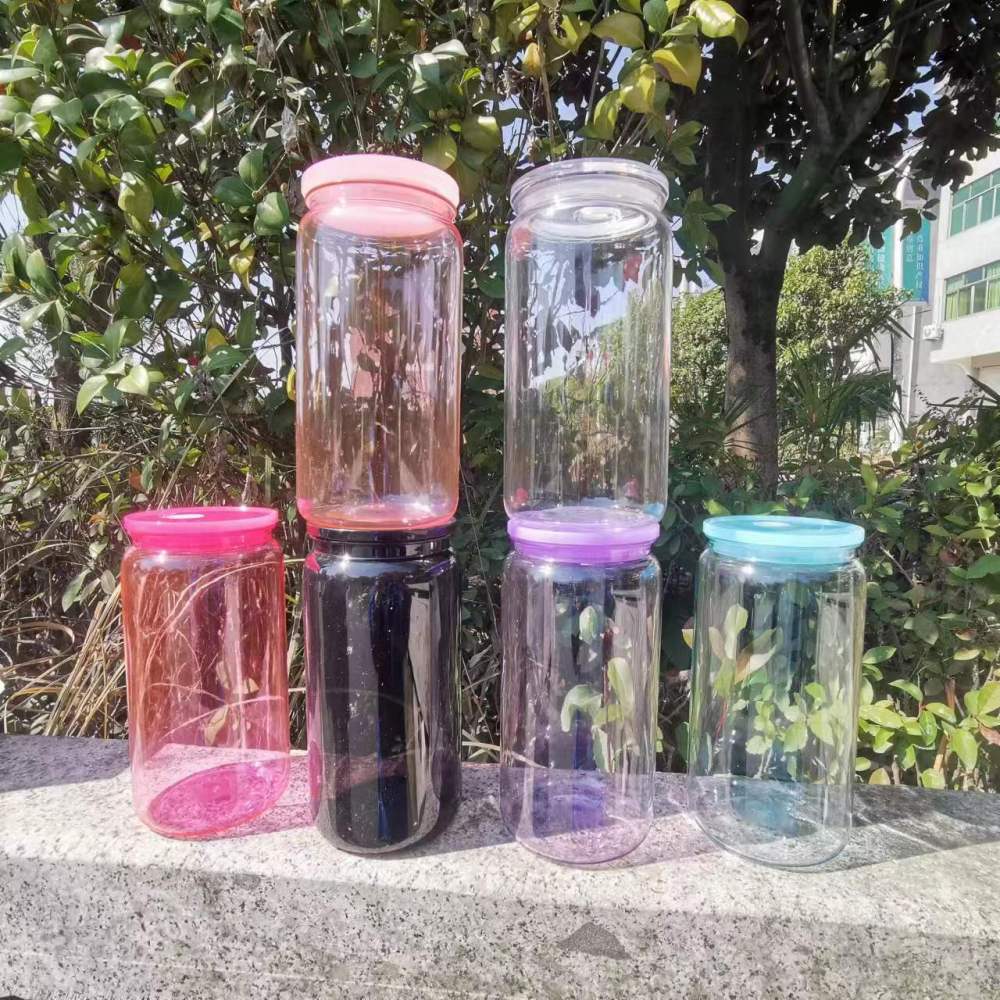 16oz Jelly Colors  Plastic Cups With Plastic Lids And Plastic Straw