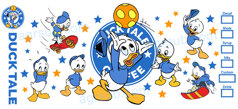 16oz UV DTF Disney Donald Duck-AB4-73