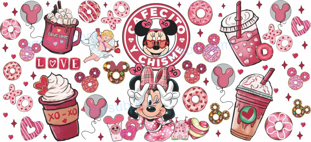 16oz UV DTF Disney Mickey Minnie-AB4-88