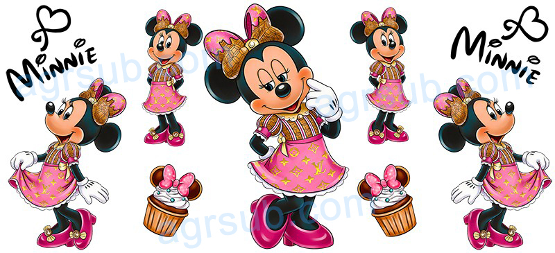16oz UV DTF Disney Mickey Minnie-AB4-1195