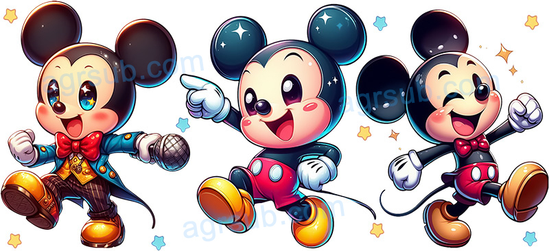 16oz UV DTF Disney Mickey Minnie-AB4-70