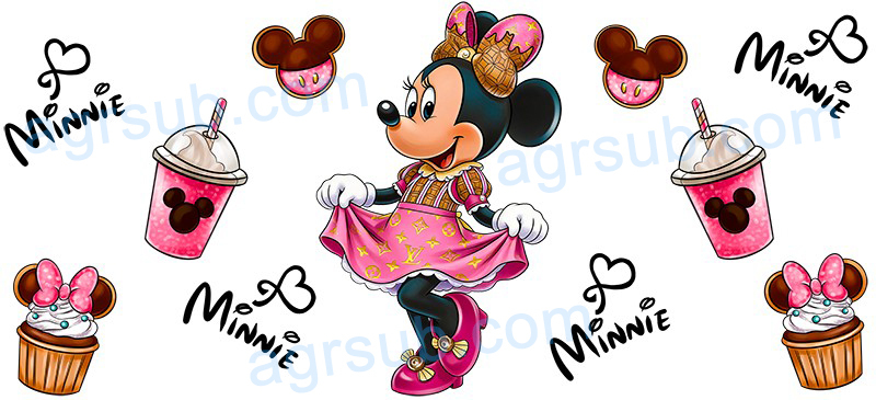 16oz UV DTF Disney Mickey Minnie-AB4-1198