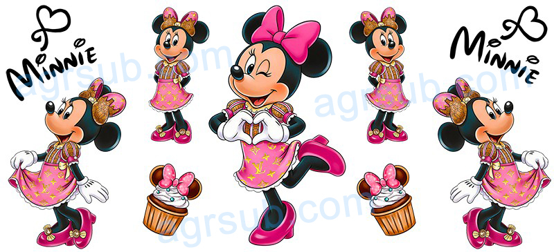 16oz UV DTF Disney Mickey Minnie-AB4-1194
