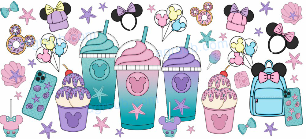 16oz UV DTF Disney Mickey Minnie-AB4-90