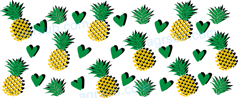 16oz UV DTF Pineapple-AF3-3
