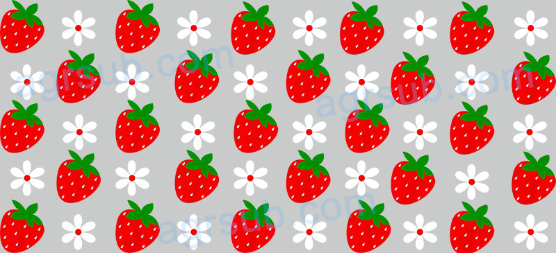 16oz UV DTF Strawberry-AF3-313