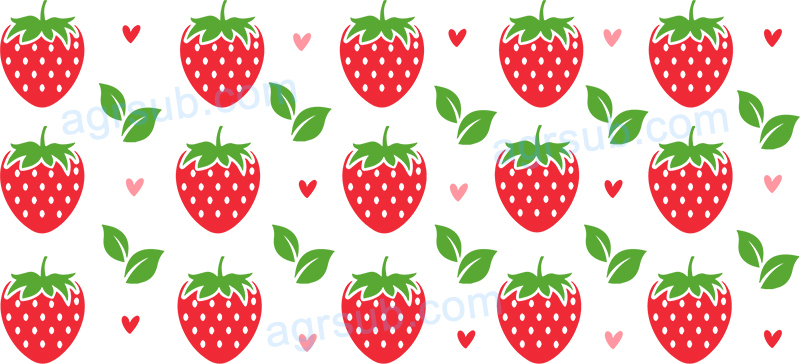16oz UV DTF Strawberry-AF3-1