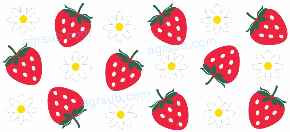 16oz UV DTF Strawberry-AF3-77
