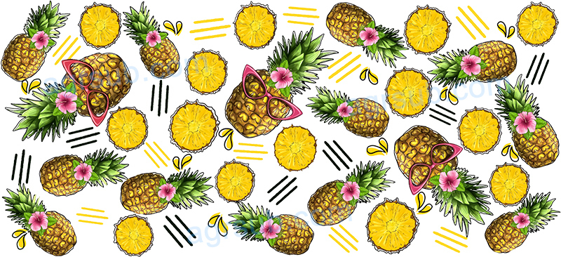 16oz UV DTF Pineapple-AF3-32