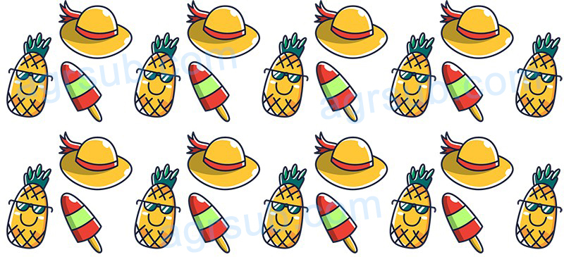 16oz UV DTF Pineapple-AF3-368