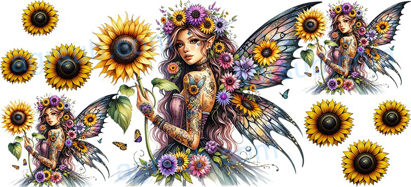 16oz UV DTF Butterfly Fairy-AG2-1274