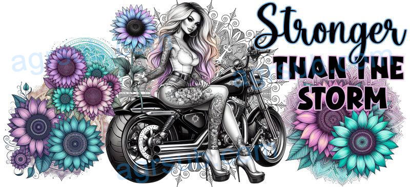 16oz UV DTF Biker Chic-AG2-39