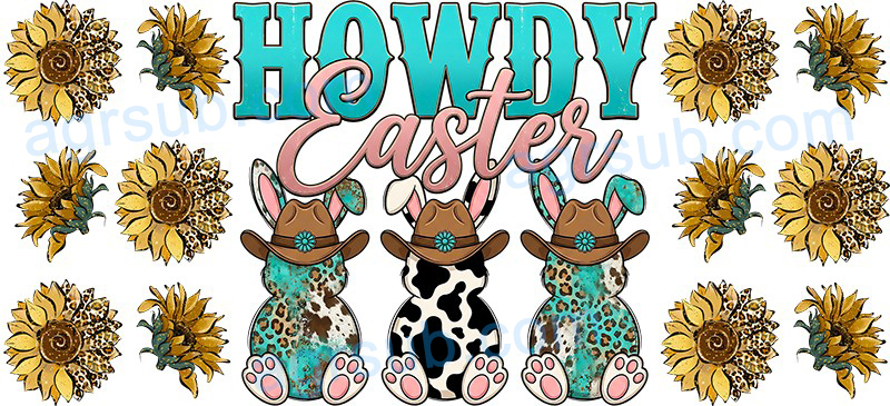 16oz UV DTF Howdy Easter-AC4-1200