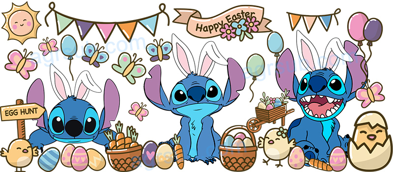 16oz UV DTF Stitch Easter-AC4-46