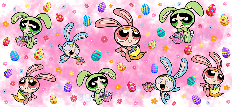 16oz UV DTF Easter Powerpuff Girls-AC4-37