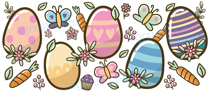 16oz UV DTF Easter Eggs-AC4-43