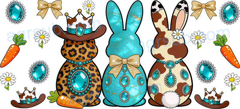 16oz UV DTF Howdy Easter-AC4-1202