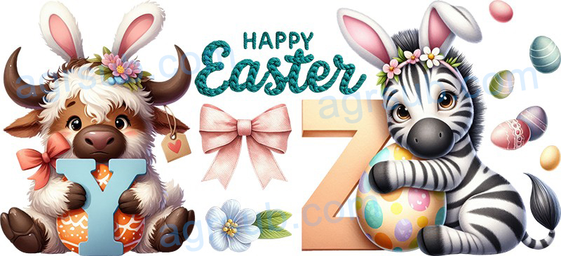 16oz UV DTF Easter Animal-AC4-1134