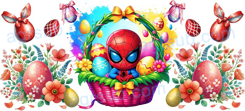 16oz UV DTF Superhero Spidey Easter-AC4-1175